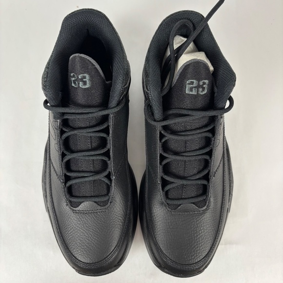 Nike, Jordan Max Aura 3 (GS,) Sneakers, All Black Leather, - Picture 4 of 15